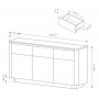 Комод Perfect Home Торро / Torro 3D3S/163 3-дверний з 3 шухядами Дуб кремона/чорний (PFH-091415)