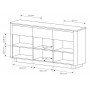 Комод Perfect Home Торро / Torro 3D3S/163 3-дверний з 3 шухядами Дуб кремона/чорний (PFH-091415)