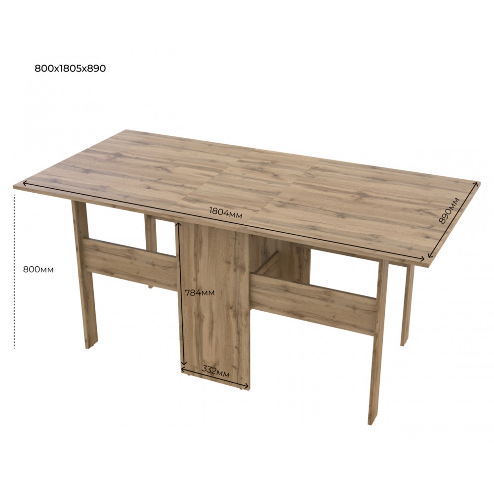 Столовий стіл Doros Торонто Дуб Артизан 180х89х80 (DRS-011506)