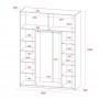 Шафа купе Doros G-Caiser Кашемір 2 Дзеркала 3 частини 180х60х240 (42005324) (DRS-012240)