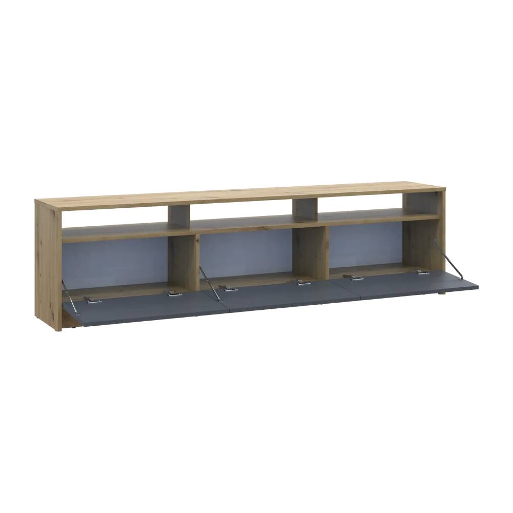 Тумба ТВ Doros U3 Дуб Артизан/Графіт ДСП 180х33х43 (DRS-011902)