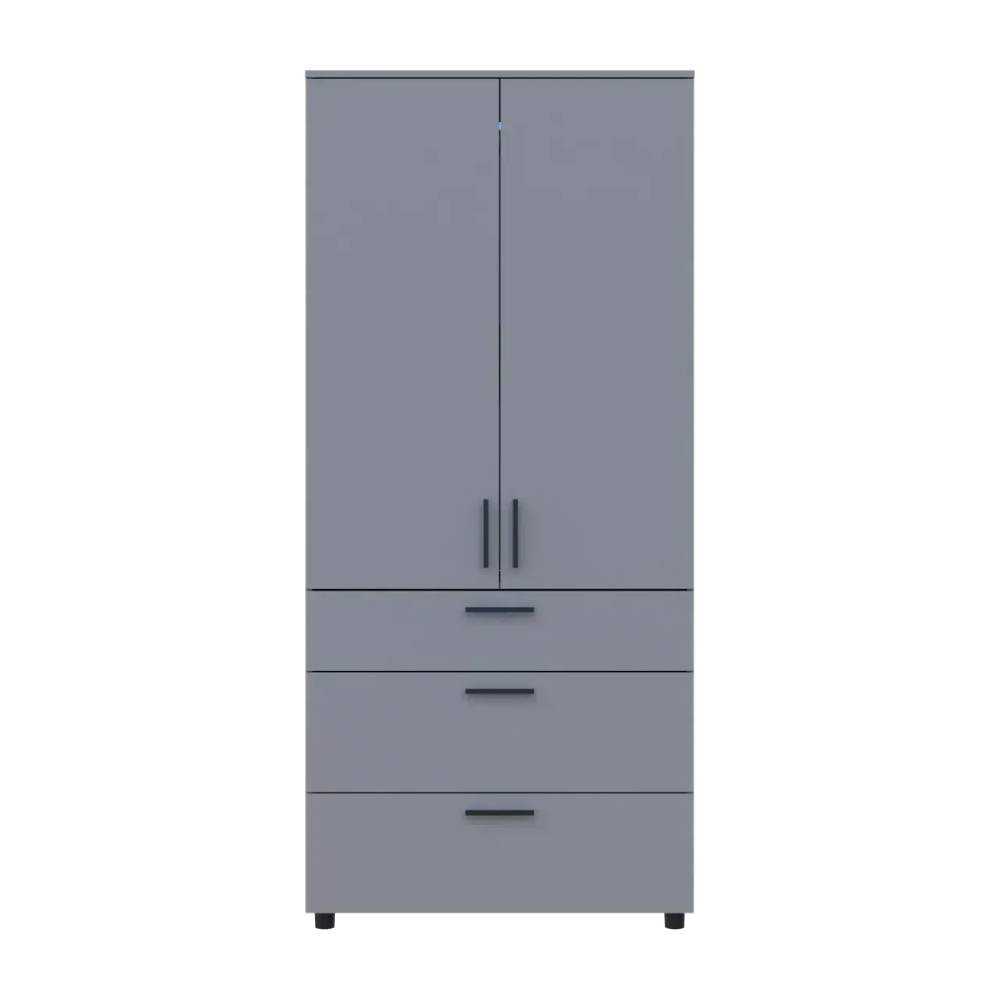 Шафа для одягу Doros Торн Сірий 2 ДСП/3Ш (полиці) 90х51.6х200 (DRS-012024)