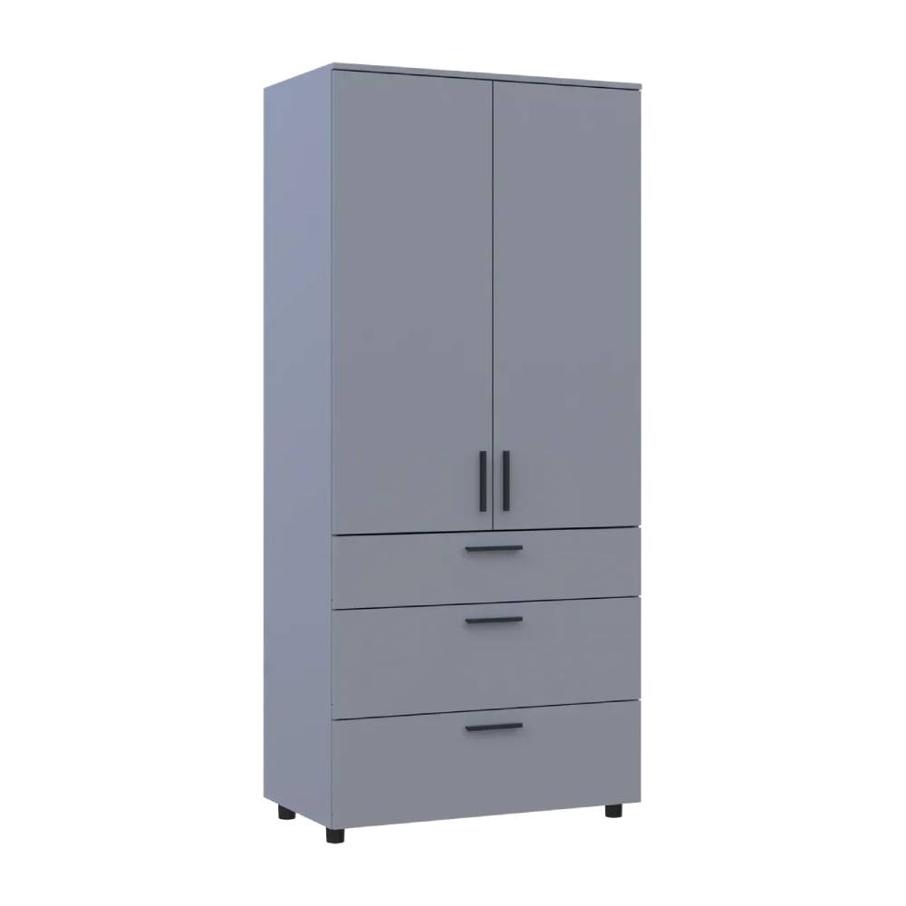 Шафа для одягу Doros Торн Сірий 2 ДСП/3Ш (полиці) 90х51.6х200 (DRS-012024)