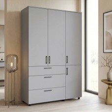 Шафа для одягу Doros Торн Сірий 3 ДСП/3Ш (полиці) 135х51.6х200 (DRS-012064)