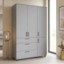 Шафа для одягу Doros Торн Сірий 3 ДСП/3Ш (полиці) 135х51.6х200 (DRS-012064)