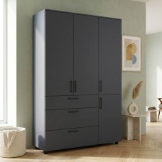Шкаф для одежды Doros Торн Антрацит 3 ДСП/3Ш (полки) 135х51.6х200 (DRS-012084)