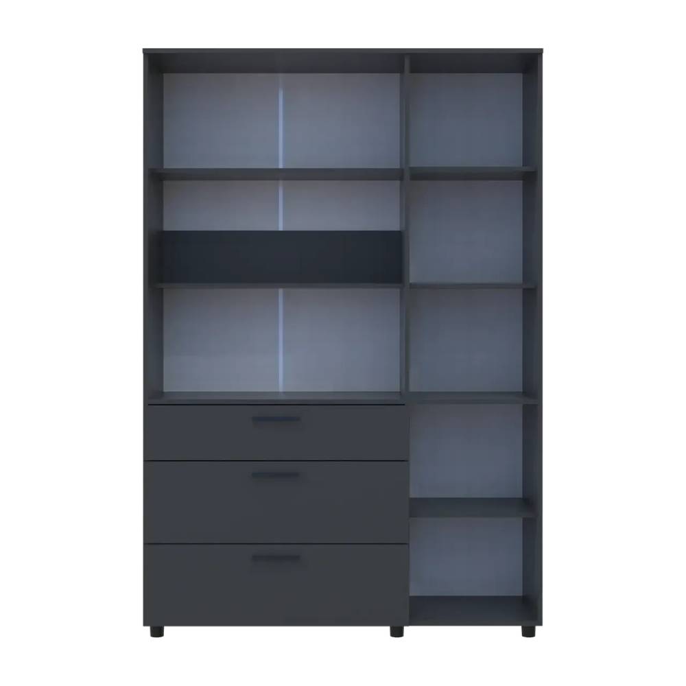 Шафа для одягу Doros Торн Антрацит 3 ДСП/3Ш (полиці) 135х51.6х200 (DRS-012084)