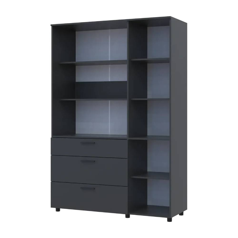 Шафа для одягу Doros Торн Антрацит 3 ДСП/3Ш (полиці) 135х51.6х200 (DRS-012084)