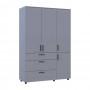 Шафа для одягу Doros Торн Сірий 3 ДСП/3Ш (полиці) 135х51.6х200 (DRS-012064)