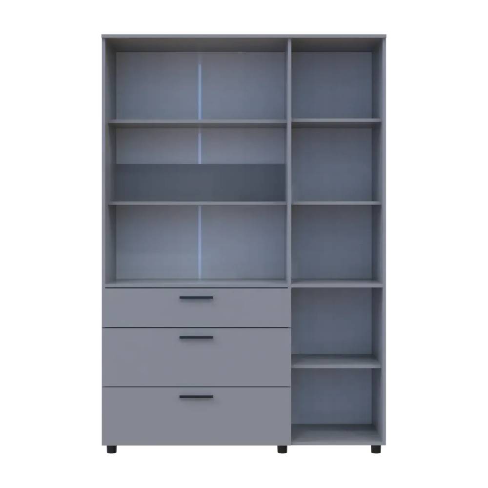Шафа для одягу Doros Торн Сірий 3 ДСП/3Ш (полиці) 135х51.6х200 (DRS-012064)