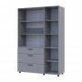Шафа для одягу Doros Торн Сірий 3 ДСП/3Ш (полиці) 135х51.6х200 (DRS-012064)