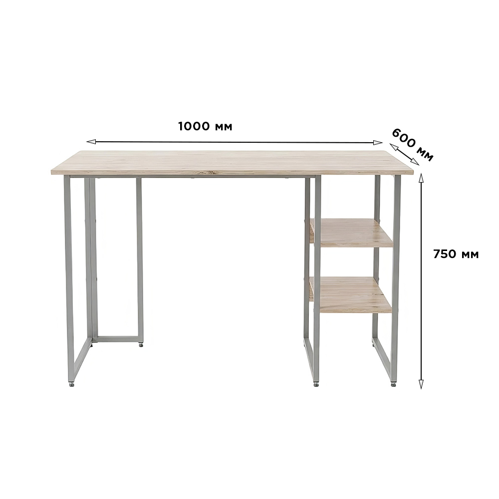 Компьютерный стол Ferrum-decor Кевин 75x100x60 серый ДСП Дуб Сан-Марино 16мм (FRD-106834)