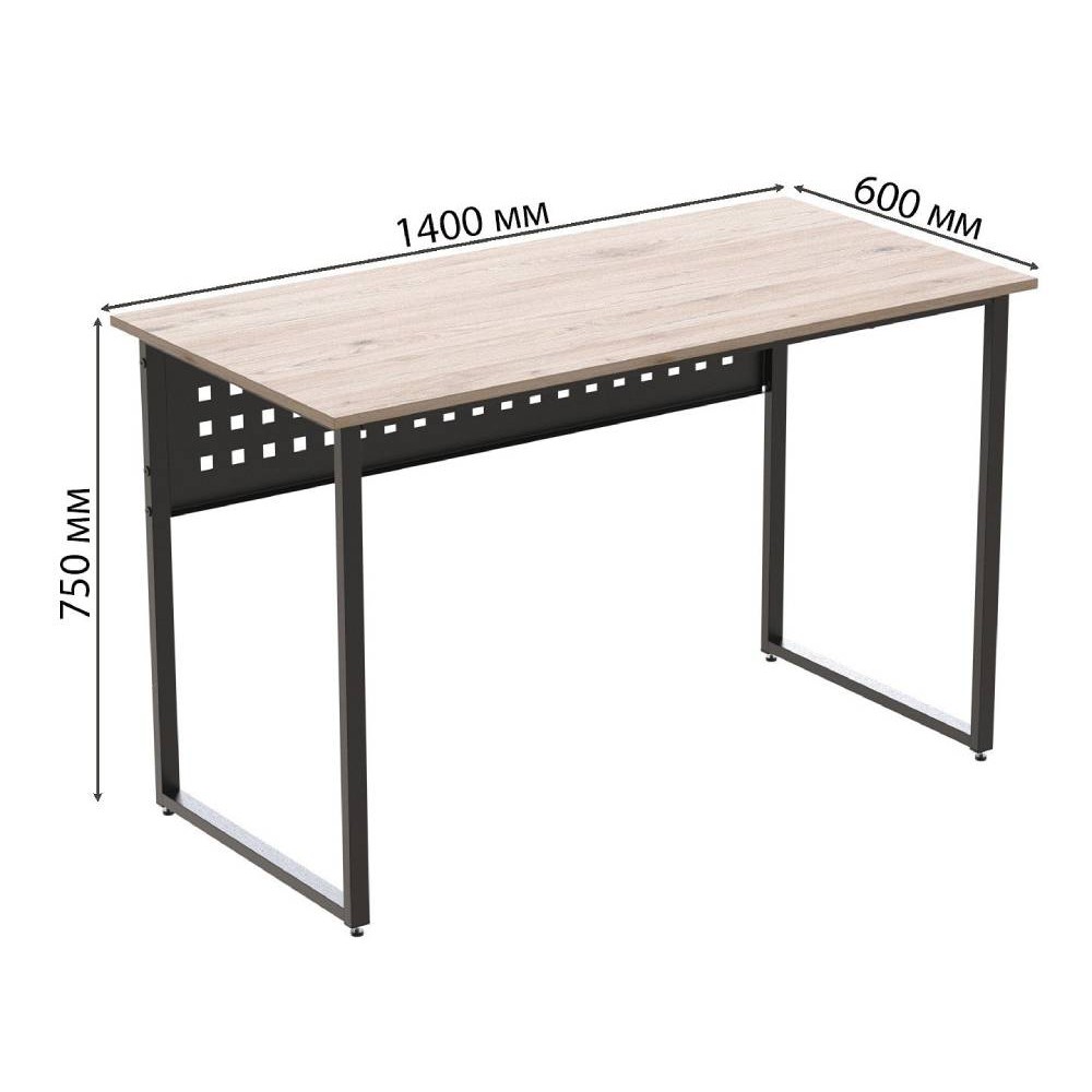 Стол письменный Майк Ferrum-decor 75x140x60 Серый металл ДСП Дуб Кремона Торро 16 мм (FRD-108347)
