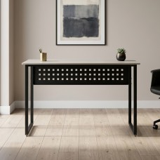 Стіл письмовий Майк Ferrum-decor 75x140x70 Чорний метал ДСП Кашемір 16 мм (FRD-108327)