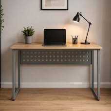 Стіл письмовий Майк Ferrum-decor 75x140x60 Сірий метал ДСП Дуб Кремона Торро 16 мм (FRD-108347)