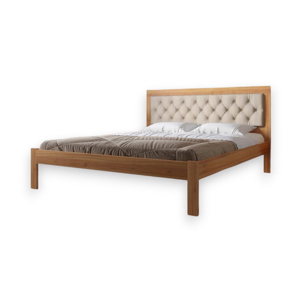 Односпальне дерев'яне ліжко Mebigrand Пекін П3 Вільха/Аляска 23 (Бежевий) 80х190 см (MBG-18000)