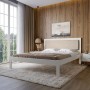 Полуторне дерев'яне ліжко Mebigrand Пекін П4 Айворі (S0505Y30R)/Аляска 23 (Бежевий) 120х200 см (MBG-18617)