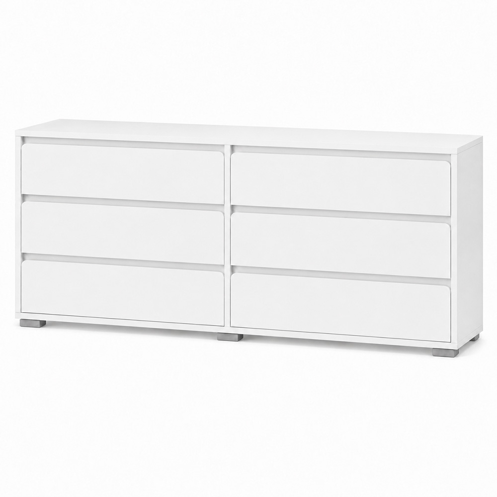 Комод на 6 ящиков LION АРТ-3 160х43х80 см Нимфея Альба (белый) (LION-045408)