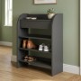 Тумба для взуття LION ПВ-1 70x25x80 см Антрацит (LION-045251)