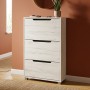 Тумба для взуття з ящиками LION ТО-2 70,4x28,2x123,4 см Дуб Крафт Білий (LION-045332)