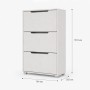 Тумба для взуття з ящиками LION ТО-2 70,4x28,2x123,4 см Дуб Крафт Білий (LION-045332)