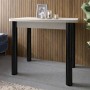 Обідній стіл розкладний LION Нота чорні ніжки Бетон Style 60x90/90x120 (LION-045134)