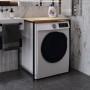 Стелаж-полиця Бафрум 401 Ferrum-decor для пральної машини 90x70,5x60,5 Чорний метал ДСП Дуб Кремона Торро 16 мм (FRD-107577)