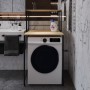 Стелаж-полиця Бафрум 402 Ferrum-decor для пральної машини 133,5x70,5x60,5 Чорний метал ДСП Дуб Кремона Торро 16 мм (FRD-107587)