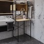 Стеллаж полка Бафрум 403 Ferrum-decor для стиральной машины 178x70,5x60,5 Черный металл ДСП Дуб Кремона Торро 16 мм (FRD-107597)