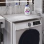 Стеллаж полка Бафрум 401 Ferrum-decor для стиральной машины 90x70,5x60,5 Белый металл ДСП Бетон 16 мм (FRD-107357)