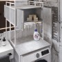 Стелаж-полиця Бафрум 404 Ferrum-decor для пральної машини 178x70,5x60,5 Білий метал ДСП Бетон 16 мм (FRD-107387)