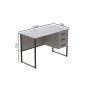 Компьютерный стол Ferrum-decor Гарри 75x120x70 черный ДСП Бетон 16мм (FRD-107297)