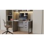 Компьютерный стол Ferrum-decor Гарри 75x120x70 черный ДСП Бетон 16мм (FRD-107297)