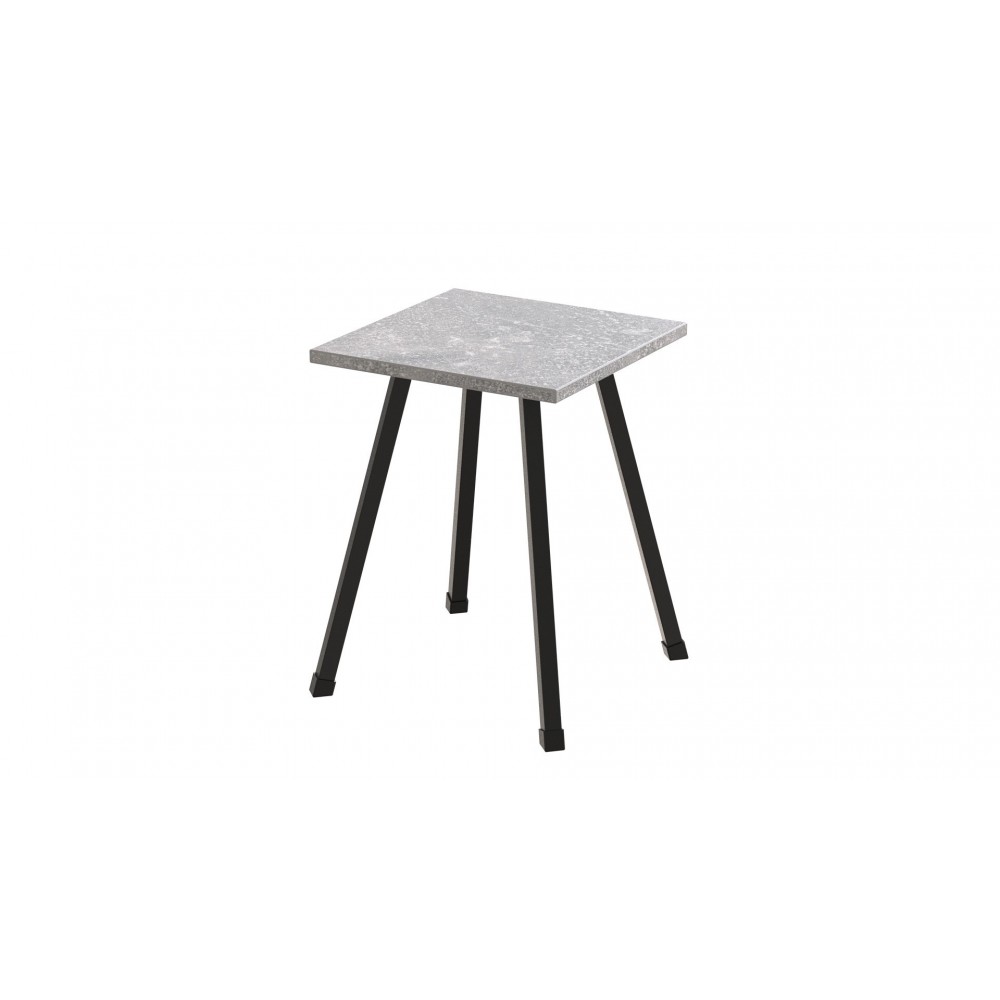 Табурет Ferrum-decor 430x320x320 Черный металл ДСП Бетон 16 мм (FRD-106917)