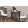 Стол раскладной Морис 900 Ferrum-decor 750x900x500 Черный металл ДСП Бетон 16 мм (FRD-107317)