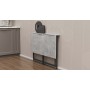 Стол раскладной Морис 900 Ferrum-decor 750x900x500 Черный металл ДСП Бетон 16 мм (FRD-107317)
