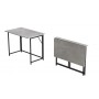 Стол раскладной Морис 900 Ferrum-decor 750x900x500 Черный металл ДСП Бетон 16 мм (FRD-107317)