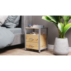 Тумба универсальная Ferrum-decor Вивьен 2/2 50x41x40 серый ДСП Дуб Артизан 16мм (FRD-106867)