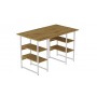 Компьютерный стол Ferrum-decor Карэн 75x120x70 белый ДСП Дуб Артизан 32мм (FRD-107247)