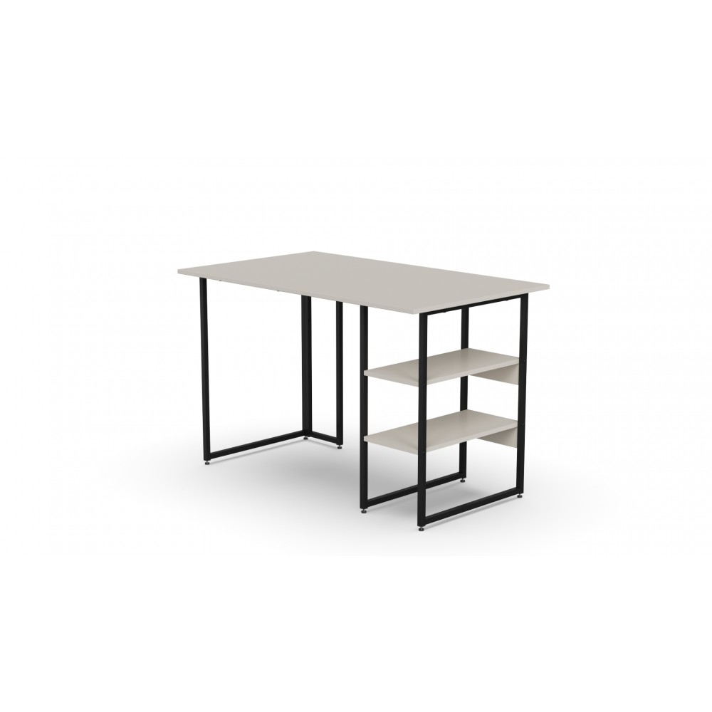 Стол письменный Кевин Ferrum-decor 75x100x60 Черный металл ДСП Кашемир 16 мм (FRD-108117)
