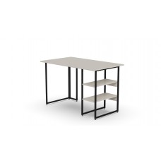Стіл письмовий Кевин Ferrum-decor 75x140x70 Чорний метал ДСП Кашемір 16 мм (FRD-108147)