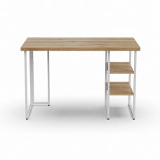 Стіл письмовий Кевин Ferrum-decor 75x100x70 Білий метал ДСП Дуб Евок Прибережний 32 мм (FRD-108067)