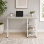 Стол письменный Кевин Ferrum-decor 75x120x60 Белый металл ДСП Кашемир 32 мм (FRD-108127)