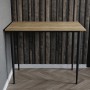 Стол универсальный Prime Ferrum-decor 750x1000x700 Черный металл ДСП Дуб Евок Прибрежный 16 мм (FRD-107657)