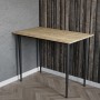 Стол универсальный Prime Ferrum-decor 750x1000x700 Черный металл ДСП Дуб Евок Прибрежный 16 мм (FRD-107657)