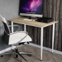 Стол универсальный Prime Ferrum-decor 750x1000x600 Белый металл ДСП Дуб Евок Прибрежный 16 мм (FRD-107687)