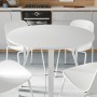Круглий стіл MARSI 4 870-4 ніжки конусні Ferrum-decor 750x870x870 Білий метал ДСП Білий 16 мм (FRD-107437)