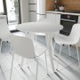 Круглий стіл MARSI 4 870-4 ніжки конусні Ferrum-decor 750x870x870 Білий метал ДСП Білий 16 мм (FRD-107437)