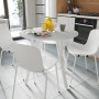Круглий стіл MARSI 4 870-4 ніжки конусні Ferrum-decor 750x870x870 Білий метал ДСП Білий 16 мм (FRD-107437)