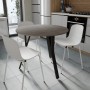 Круглий стіл MARSI 3 870-3 Ferrum-decor 750x870x870 Білий метал ДСП Дуб Кремона Канолло 16 мм (FRD-107517)
